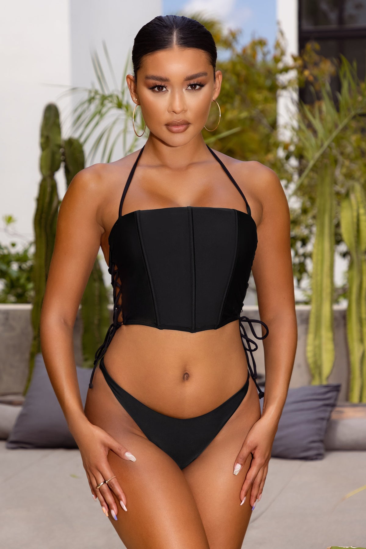Sun Rise | Schwarzer brasilianischer Bikini-Slip