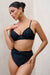 High Tide | Schwarze High-Waist-Bikinihose mit Twist-Front