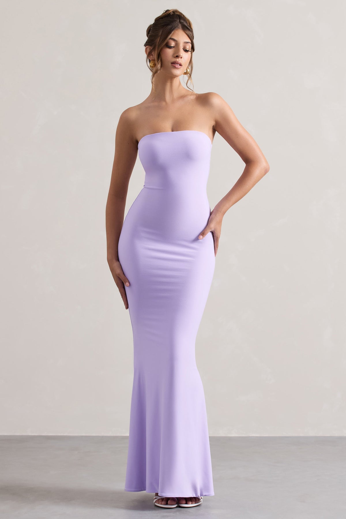 Ceremony | Lilafarbenes Bandeau-Maxikleid mit Fischschwanz-Schnitt