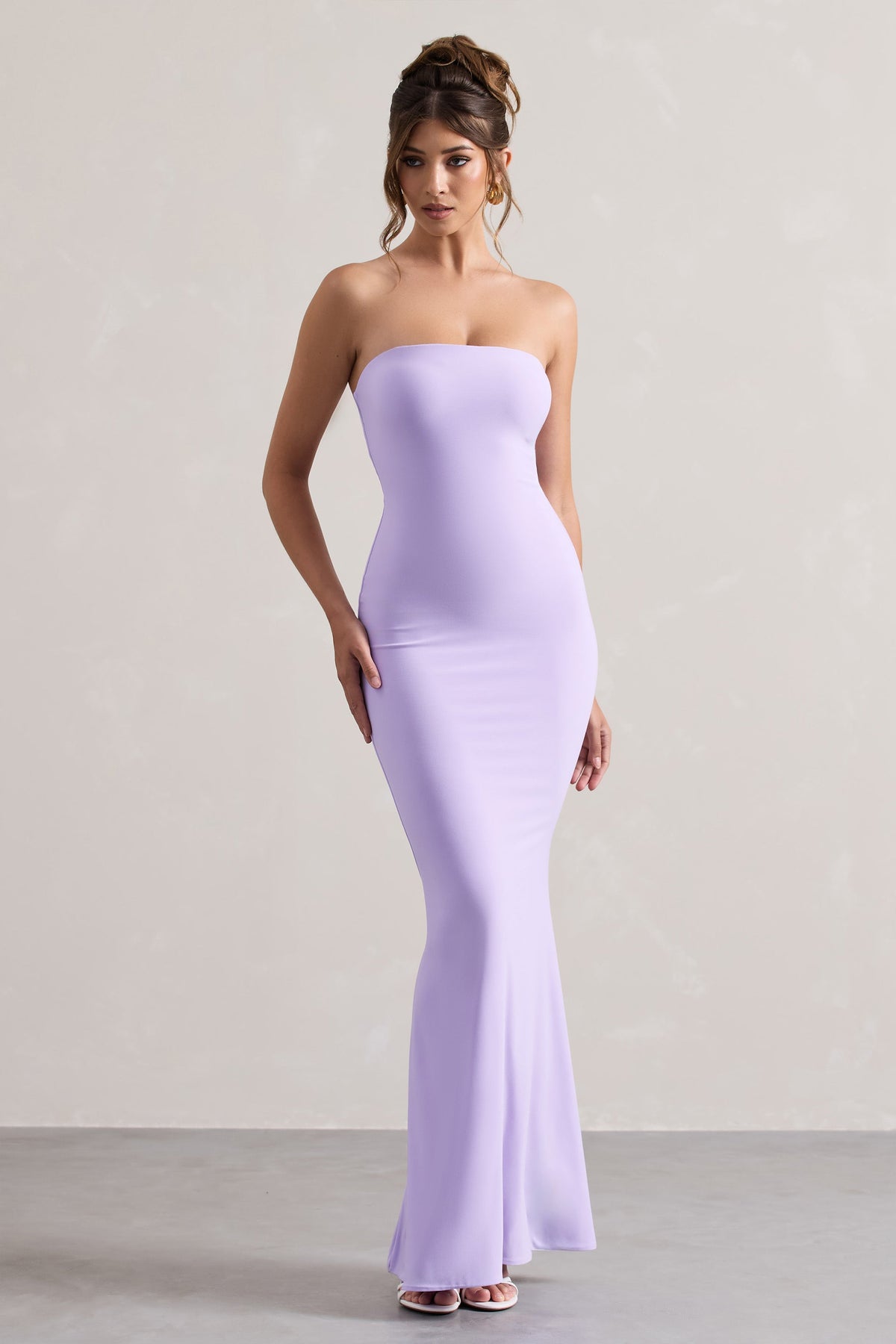 Ceremony | Lilafarbenes Bandeau-Maxikleid mit Fischschwanz-Schnitt