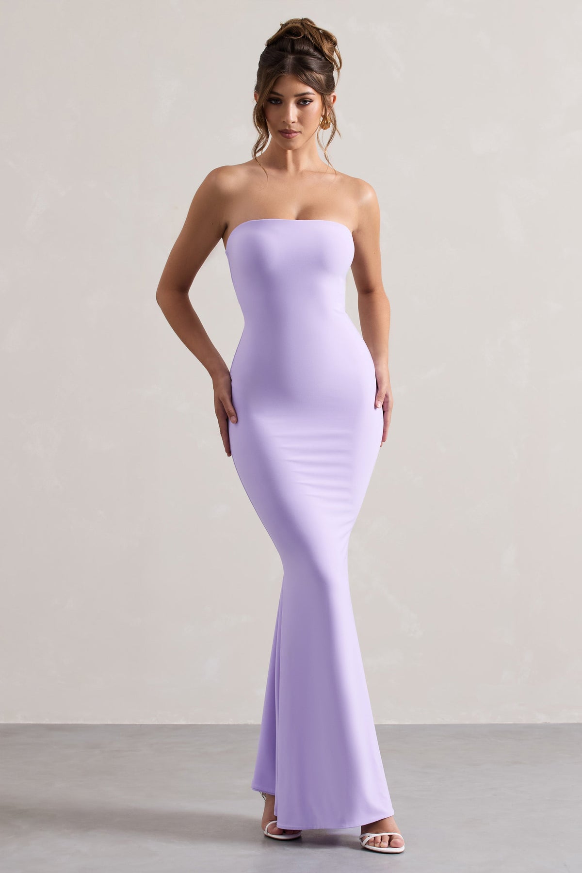 Ceremony | Lilafarbenes Bandeau-Maxikleid mit Fischschwanz-Schnitt