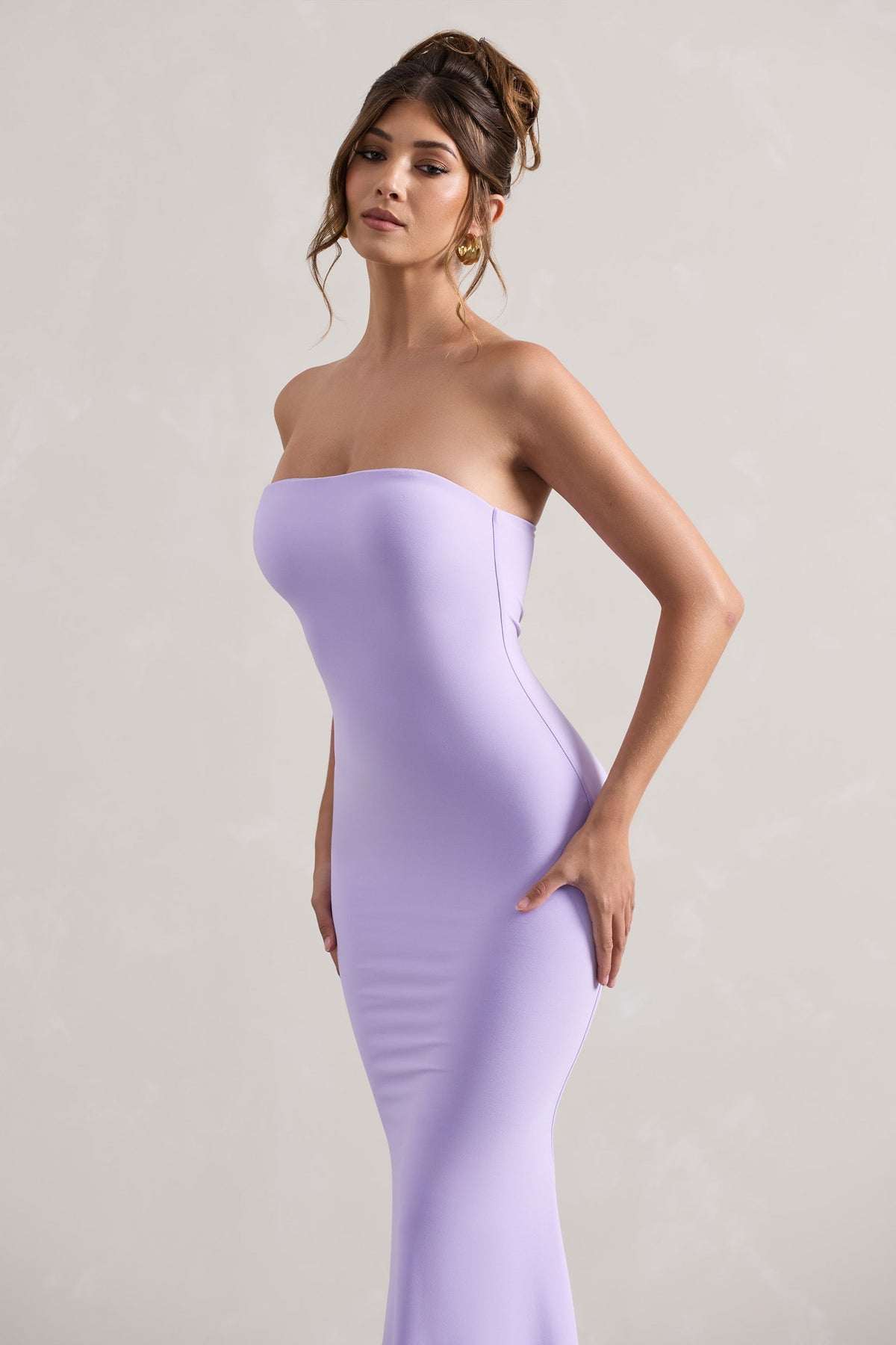 Ceremony | Lilafarbenes Bandeau-Maxikleid mit Fischschwanz-Schnitt