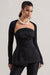Evolve | Schwarzes Bolero-Oberteil mit langen Ärmeln
