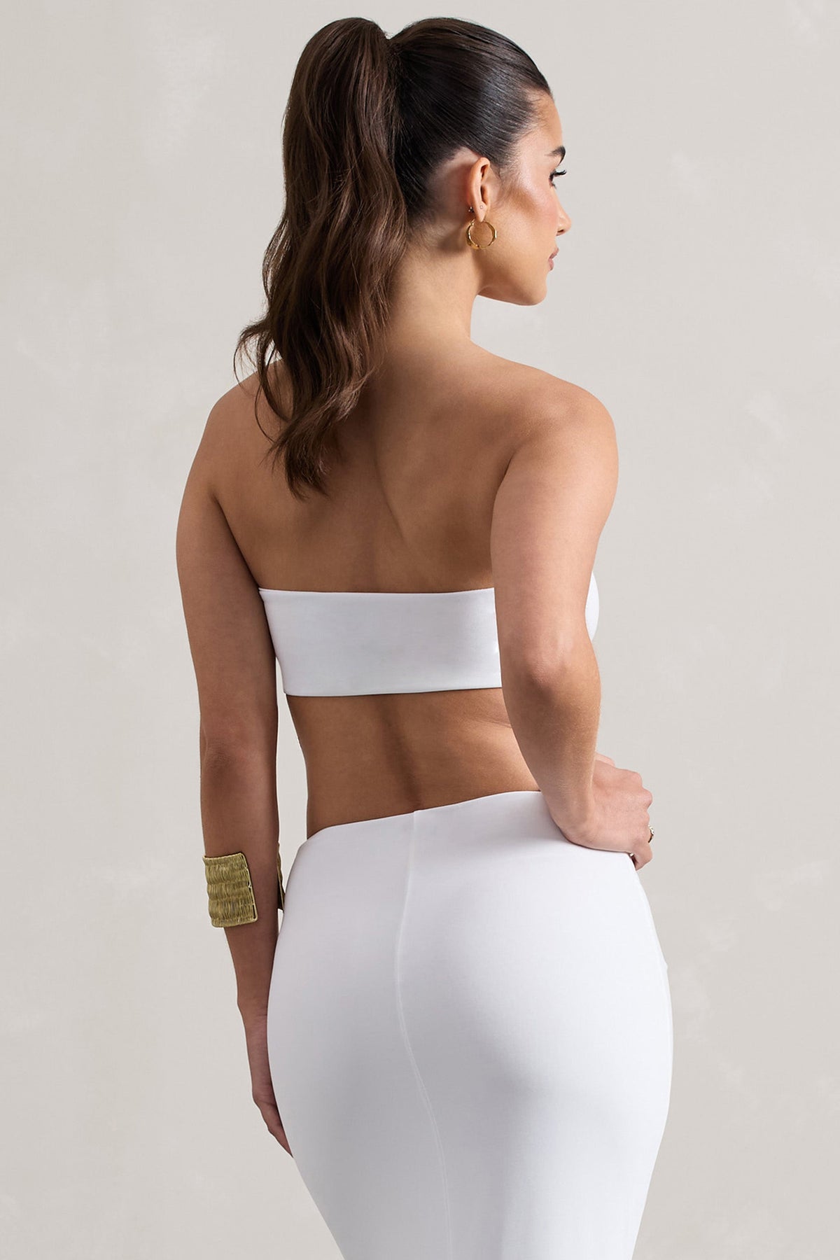 Vada | Weißes Bandeau-Crop-Top