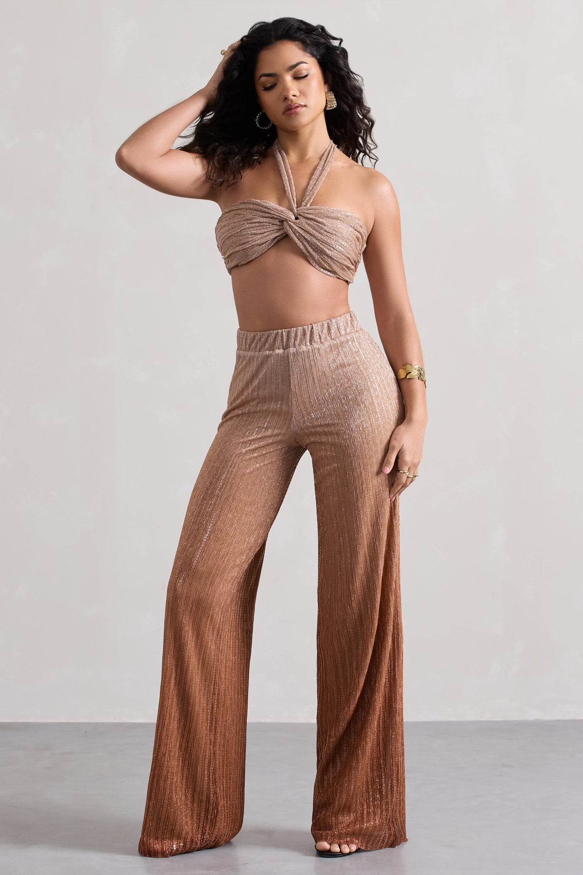 Connection | Goldene Metallic-Ombre-Hose