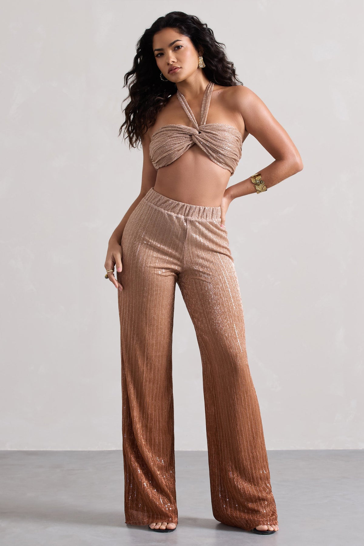 Connection | Goldene Metallic-Ombre-Hose