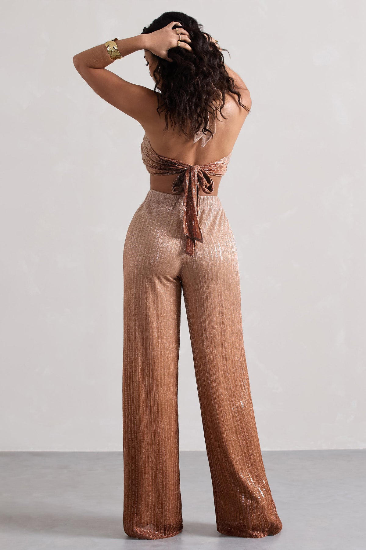 Connection | Goldene Metallic-Ombre-Hose