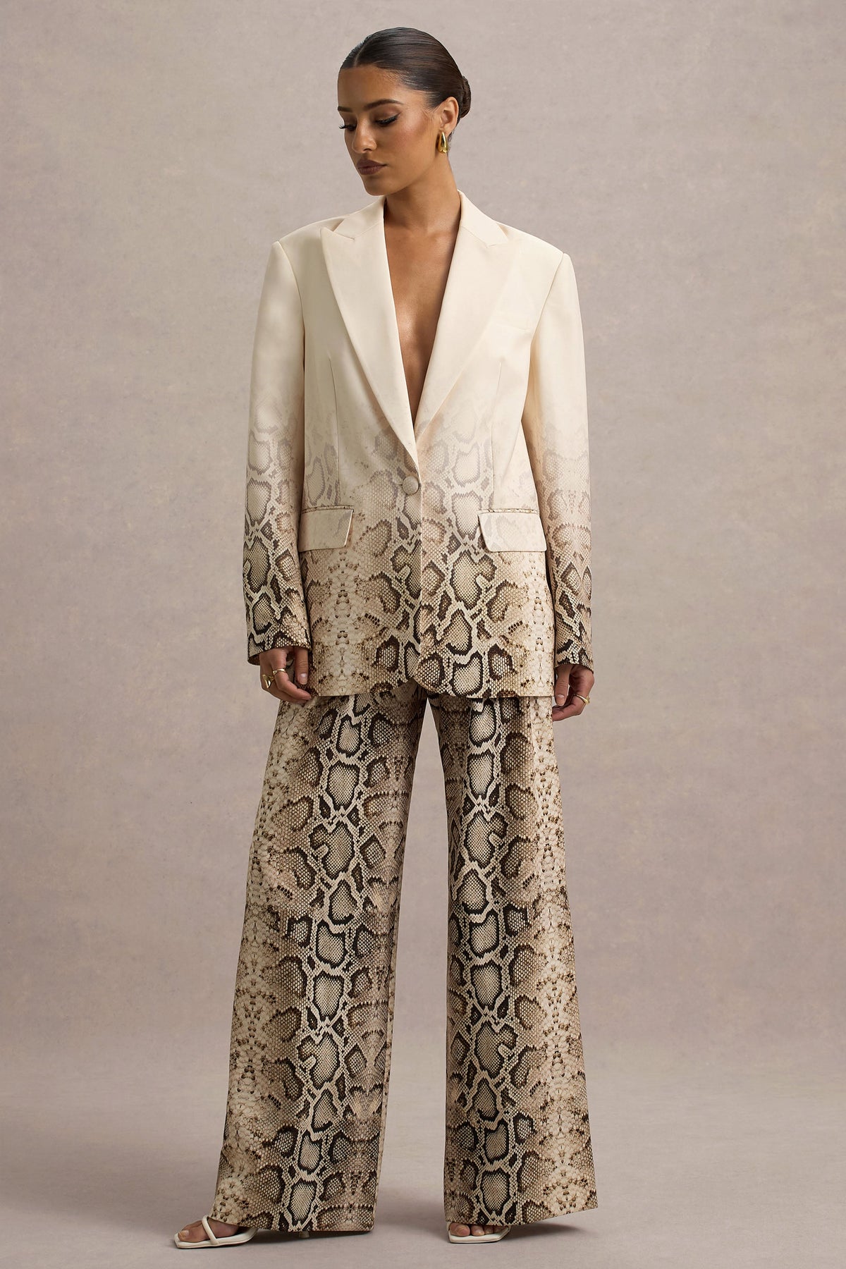 Hurley | Blazer mit Ombré-Schlangenmuster in Longline-Schnitt