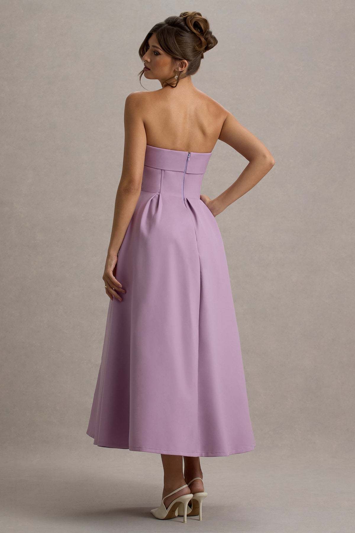 Annalise | Lila Bandeau-Skater-Midikleid