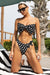 Rosso | Schwarze Bikinihose mit Schleifen und Polka-Dots