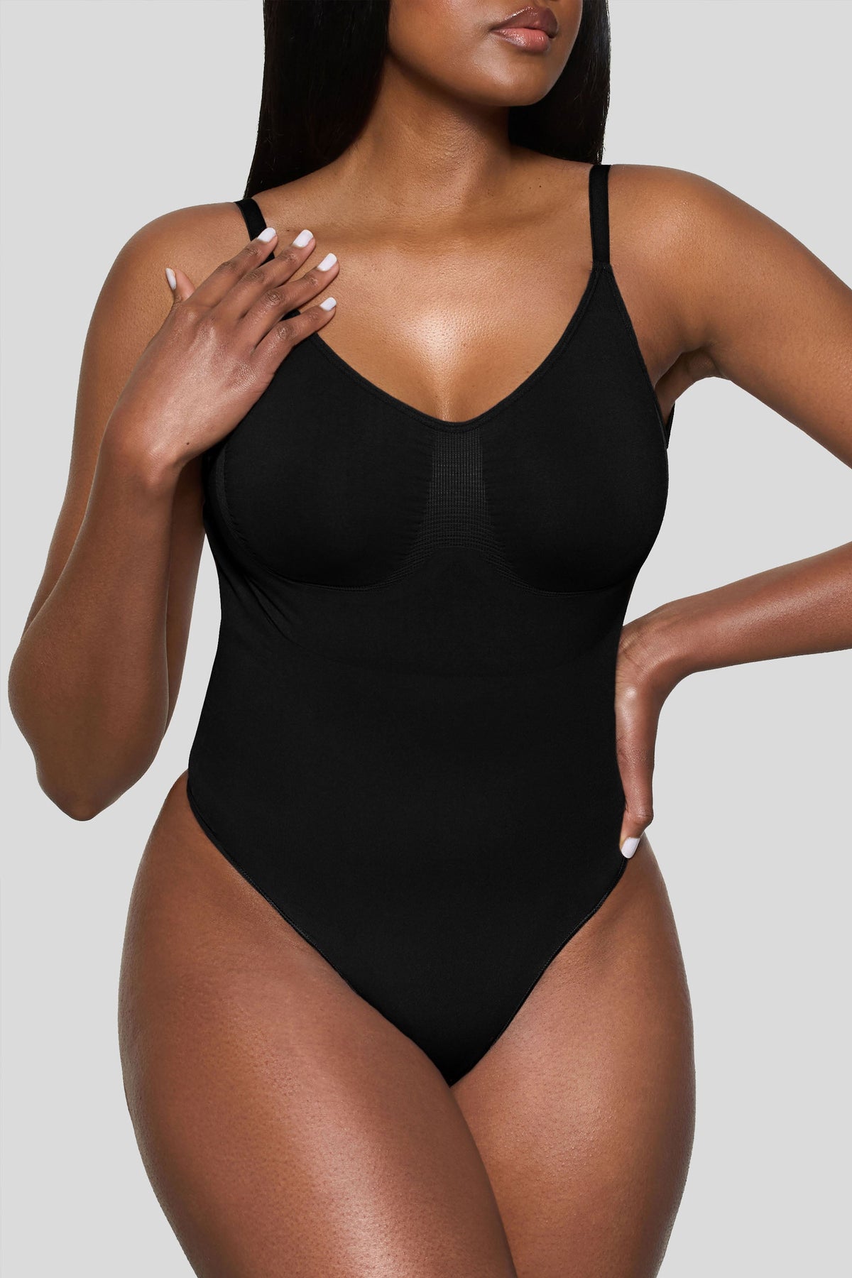 BOOMBA | Figurformender String-Bodysuit in Schwarz