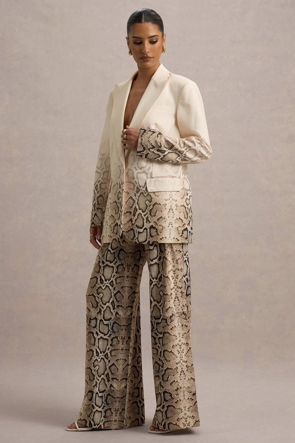 Hurley | Blazer mit Ombré-Schlangenmuster in Longline-Schnitt
