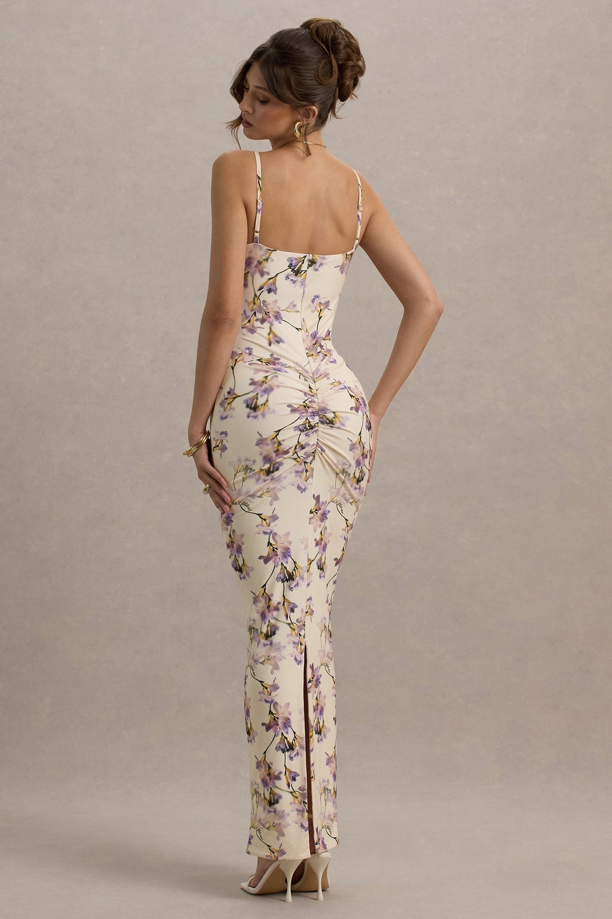 Luz | Maxikleid mit Zitronenblumenmuster und Trägern
